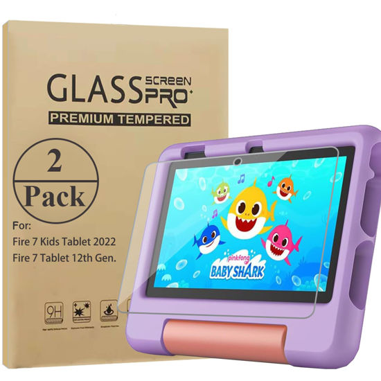 Picture of KXOYJAD 2 Pack Screen Protector for 7 2022 Kids 7” Tablet, Tempered Glass Film