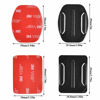 Picture of 18 Pcs Adhesive Mounts for GoPro Cameras, 9 Pcs Curved Mounts & 9 Pcs Flat Mounts with Sticky Pads, Tape Mount to Your Helmet, Bike, Board, Car