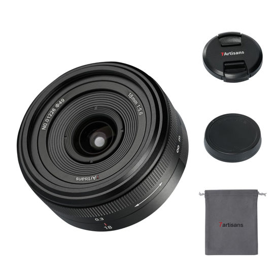 Picture of 7artisans 18mm f5.6 Full-Frame Manual Focus Ultra-Thin Lens Compatible for Leica Panasonic L S1 S5 S9 Serise DC-S1H,DC-S5M2,LUMIX S9 Mirrorless Camera