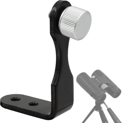 Picture of Tydeux L-Type Metal Binocular Fixed Bracket Tripod Adapter Mount Holder Tripod Bracket for Travel and Hiking, Bird Watching, Sports Events, Theater and Concert