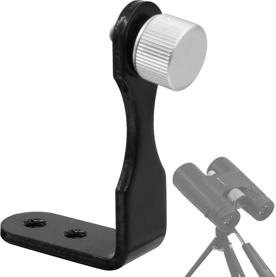 Picture of Tydeux L-Type Metal Binocular Fixed Bracket Tripod Adapter Mount Holder Tripod Bracket for Travel and Hiking, Bird Watching, Sports Events, Theater and Concert