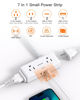 Picture of Flat Extension Cord 6 feet, Flat Plug Power Strip, 4 Widely Outlets with 3 USB Ports (2 USB C), 3 Side Outlet Extender with Extension Cord with Multiple Outlets for Home, Office, Dorm Room Essentials