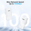 Picture of Wireless Bridge with 2 Brackets, 5.8G Point to Point WiFi Bridge, 2KM Long Range Outdoor CPE with 2x100Mbps LAN Ports, 24V PoE Injector, Ideal for Barn, Garage, or Shop Network Extension
