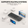 Picture of Miritz 2.4G Wireless Touchpad Keyboard and Mouse Mini Remote Control with Laser Pointer,for Windows/Android/Google/Smart TV/HTPC/IPTV/Mac OS/Linux Black