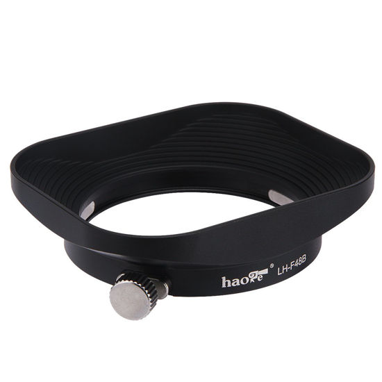 Picture of Haoge LH-F48B Square Metal Lens Hood Shade for Olympus M.ZUIKO Digital 17mm f1.8 17 1.8 Lens Replace Olympus LH-48B Black