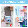 Picture of WOGOZAN Protective Case for Fujifilm Instax Mini 12 Instant Camera - With Light-sensitive Holes, Lower Right Lens Fit, Specially Designed for Mini 12 Camera (Blue Pink Watercolor)