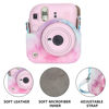 Picture of WOGOZAN Protective Case for Fujifilm Instax Mini 12 Instant Camera - With Light-sensitive Holes, Lower Right Lens Fit, Specially Designed for Mini 12 Camera (Blue Pink Watercolor)