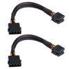 Picture of XMSJSIY 4 Pin IDE Y Splitter Adapter Connecter Cable 4 Pin IDE Male to Dual Female Power Supply Extension Cable-23cm/9inch 2 pcs