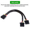 Picture of XMSJSIY 4 Pin IDE Y Splitter Adapter Connecter Cable 4 Pin IDE Male to Dual Female Power Supply Extension Cable-23cm/9inch 2 pcs
