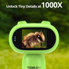 Picture of TOMLOV P30 Microscope for Kids, Portable 1000X Slides Digital Microscope with 2" Screen, HD 16MP Camera & 1080P Video, Pocket Coin Magnifying Glass with Light, Mini Handheld Magnifier for Trichome