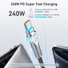 Picture of USB C to USB C Cable 10FT 240W, 180°Rotating USB C Cable Braided Type C Charger Cable Fast Charge for iPhone 16/16Pro/16Plus/16ProMax,MacBook Air,iPad Pro,Pixel,Samsung Galaxy S23/S24 Ultra-Black