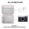 Picture of Supmay Hard Carrying Case for Fujifilm Instax Mini EVO Instant Camera, Instax Mini Printer Travel Storage Case with Mesh Pocket Can Store USB Cables, Film or Other Small Accessories, Rose Gold