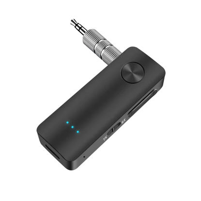 Picture of Bluetooth 5.3 Transmitter Receiver for TV to BT Headphone, Low Latency, HiFi 3.5mm AUX Bluetooth Car Adapter, Mini Poratble Wireless Audio Receiver for TV/PC,Car Home Stereo, Airplane, Boat, Gym