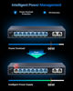 Picture of 10 Port PoE Switch with 8 PoE+ Ports, 2 Uplink, 96W, 802.3af/at PoE+ 100Mbps, Plug & Play Unmanaged Network Switch, Desktop or Wall Mount