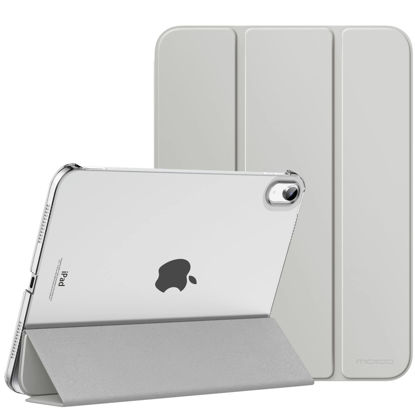 Picture of MoKo for iPad 10th Generation Case 2022, Slim Stand Hard PC Translucent Back Shell Smart Cover Case for iPad 10th Gen 10.9 inch 2022, Support Touch ID, Auto Wake/Sleep,Silver
