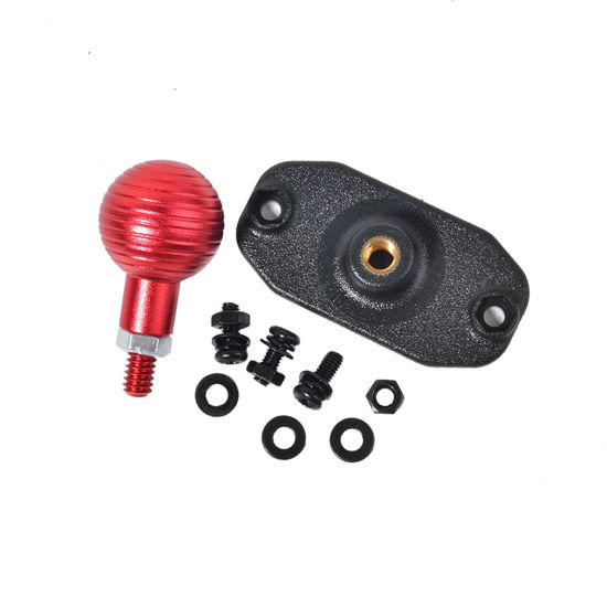 Picture of HYSHIKRA Universal Mobile Transceiver Installation Pad Board, Aluminum 25mm 1" Ball Adapter Compatible with RAM Mounts B Size Double Socket Arm