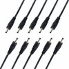 Picture of COOLM 10 Pack 3.5mm x 1.35mm DC Power Male Plug Jack to Bare Wire Open End Pigtail Power Cable Cord 3.5x1.35mm for DC Power Supply IP Camera CCTV Security Camera Surveillance Cable Repair Replacement