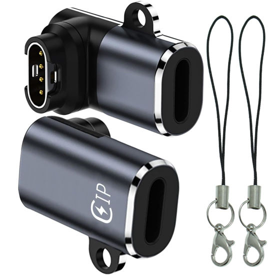 Picture of Garmin Watch Charger to Ligtning Adapter 2Pack Right Angle Compatible with Garmin Fenix 7/7S/7X/6S/6/6X/5S/5/5X, Instinct 1/2/2S/Tide/Tactical, Forerunner, Vivomove,Vivoactive,Venu Series and More