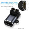 Picture of Garmin Watch Charger to Ligtning Adapter 2Pack Right Angle Compatible with Garmin Fenix 7/7S/7X/6S/6/6X/5S/5/5X, Instinct 1/2/2S/Tide/Tactical, Forerunner, Vivomove,Vivoactive,Venu Series and More