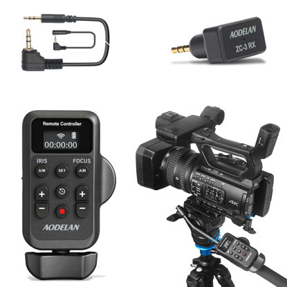 Picture of AODELAN Remote Control Camcorder Wireless Zoom Controller with LANC or 2.5mm Remote Jack for Sony and Canon, Zoom Focus IRIS Recording Playback Compatible with Canon XA50 XA55 XF405 G70 G60 /Sony NX8