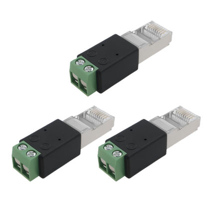 Picture of OTOTEC 3PCS RJ45 to RS485 Converter A Connects to PIN4 B Connects to PIN5 44x13x11mm RJ45 Connection Adapter to Achieve Data Transmission