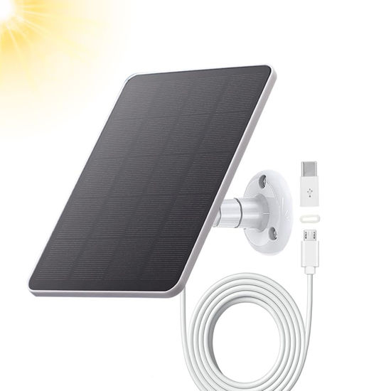 Picture of TEKCAM Solar Panel Compatible with WYZE Battery Cam Pro Camera Wireless Outdoor, 4W 5V Solar Panel with 10ft Micro USB Charging Cable for Outdoor Battery Powered Security Camera,Adjustable Wall Mount