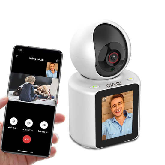 Picture of CIAJIE Two-Way Video Camera 2.8-inch Screen,Pet Camera,Dog Camera,Indoor Home Nanny Camera,Baby/Elder/Nanny/Dog/Pet Camera with Phone App(Im Cam),360°Smart Security Camera,1080p HD