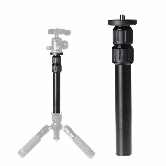 Picture of Tripod Center Column Extension Camera Mount Extender Telescopic Rod 3 Section Pole for Monopod DSLR Photo Studio Outdoor Macro Shooting