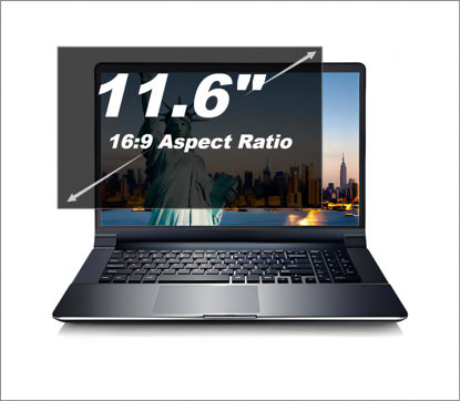 Picture of JiSiTeCai 11.6 Inch 16:9 Computer Privacy Screen Filter for Monitor - Privacy Shield and Anti-Glare Protector