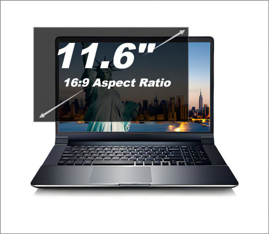 Picture of JiSiTeCai 11.6 Inch 16:9 Computer Privacy Screen Filter for Monitor - Privacy Shield and Anti-Glare Protector