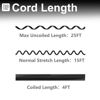 Picture of Uvital 1 Pack 25FT Black Extra Long Phone Handset Cord(Coiled Length 3FT), Phone Cord for Landline, RJ9 Telephone Cords for Landline Phones, Phone Handset Cord, Phone Cable for Yealink SIP Phone