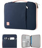 Picture of Dadanism 9-11" Tablet Sleeve Organizer Carrying Case with Handle for iPad 10th Gen 10.9", iPad 9/8/7th 10.2, iPad Air 11", iPad Pro 11", iPad Air5/4 10.9, Galaxy Tab A9+ Plus 11", Indigo & Pink