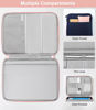 Picture of Dadanism 9-11" Tablet Sleeve Organizer Carrying Case with Handle for iPad 10th Gen 10.9", iPad 9/8/7th 10.2, iPad Air 11", iPad Pro 11", iPad Air5/4 10.9, Galaxy Tab A9+ Plus 11", Indigo & Pink