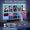 Picture of Projector with WiFi and Bluetooth Portable Outdoor: [Auto Focus/Keystone/360° Stand] Smart TV 4K Movie Projector with Apps Netflix Licensed 850 ASIN 3D Dolby Audio 50%Zoom Android Home Camping Ceiling