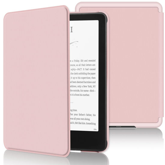 Picture of aMZCaSE Case for Kindle Paperwhite 7 inch (12th Genalation 2024 Release) & Kindle Colorsoft Signature Edition,All New Slim Durable PU Case with Smart Sleep/Wake for Kindle Paperwhite 2024,Light Pink