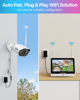 Picture of ZOSI 2K 8CH WiFi Security Camera System with 12.5 inch LCD Monitor,4pcs 3MP Outdoor Spotlight Home Plug-in WiFi Cameras,Motion Detection,Color Night Vision,2 Way Audio,1TB HDD for 24/7 Recording