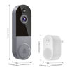 Picture of Lunelyx 1080P Video Doorbell Camera, Wireless Indoor/Outdoor Surveillance Camera, Cloud Storage, 2.4G WiFi Only, AI Human Detection, Instant Alert, Night Vision, Two Way Audio (Silver)