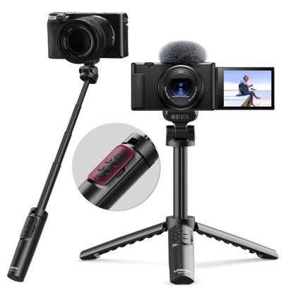 Picture of ULANZI RMT-01 Wireless Shooting Grip & Tripod for Sony, Canon, Nikon & Other Vlog Cameras or Smartphones, Selfie Video Recording Vlogging Accessories Portable Hand Size for Content Creators & Vloggers