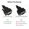 Picture of XANHAM DB9 Y Splitter 1.5 Feet 1 Male to 2 Female 9 Pin Straight Through RS232 Serial Cable Splitter, Double Shielded(Metal Braiding&AL-foil), Black, SC902MFF05
