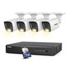 Picture of ANNKE 8CH 3K Security Camera System, 3K Lite Surveillance DVR, 4x 3K 5MP 2960*1665 CCTV Cams with Audio, Dual Light, Built-in Mic, AI Human/Vehicle Detection, IP67, Color Night Vision, 1TB Hard Drive