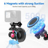 Picture of ULANZI Magnetic Camera Mount for Action Camera, Strong Magnetic Mount with 360° Rotation Ball Head and Built-in 6 Magnets, Compatible with Hero 13/12/11/10/9/8/7/6, DJI OSMO Action, Insta360