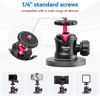 Picture of ULANZI Magnetic Camera Mount for Action Camera, Strong Magnetic Mount with 360° Rotation Ball Head and Built-in 6 Magnets, Compatible with Hero 13/12/11/10/9/8/7/6, DJI OSMO Action, Insta360