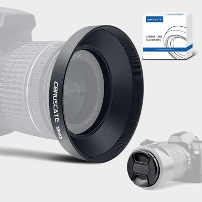 Picture of 39mm Universal Metal Lens Hood,Wide Angle Lens Hood Compatible All 39mm Brands Camera Lens(and Easy to Install and Remove) 1pcs 39mm Lens Cap