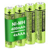 Picture of TrianglePatt 4 Pack BK-40AAABU Ni-MH AAA Rechargeable Battery for Panasonic,1.2v 400mah Rechargeable AAA Batteries Panasonic Cordless Phones, Electronics,Remote Controls