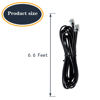 Picture of JMZLY RJ12 Cable Phone Cord RJ12 6P6C Male to Male Straight Wired for Both Data and Voice Use Black - 6.6Feet 3 Pack