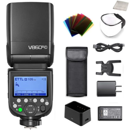 Picture of Godox V860III-C for Canon Camera Flash Speedlight Speedlite Light, 76Ws 2.4G TTL HSS 1/8000s,2600mAh Battery,480 Full-Power Flashes, 0.01-1.5s Recycle Time, 10 Levels LED Modeling Lamp Light for Canon