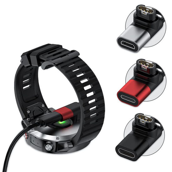 Picture of 3 Pack for Garmin Fenix 8 43MM/47MM/51MM, Enduro3 Smartwatch Charging Connector Male Adapter Replacement for Garmin Fenix 7S/7/7X,6S/6/6X,5S/5/5X,Venu 2/2S/2 Plus/3/3S/SQ