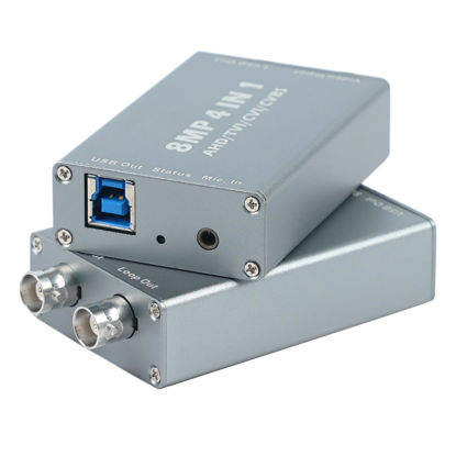 Picture of ATCCPYDM 8MP 4-in-1 Video Capture Card AHD to USB Video Capture Card AHD TVI CVI Input and USB Output 1080 60fps Capture BNC Video Signal to Display on Monitor/HDTV with HDMI Input,Plug and Play