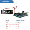 Picture of MakerFocus 2pcs I2C OLED Display Module 0.91 Inch I2C SSD1306 OLED Display Module White I2C OLED Screen Driver DC 3.3V~5V for Arduino ESP8266 ESP32 STM32