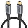 Picture of Duttek Short Thunderbolt 3 Cable, 40Gbps Short USB C to USB C Cable for USB 4 Cable, USB C Male to Male Cable Support 100W PD and 8K@60Hz Video for iPhone 15, Laptop 1.6FT/50cm (Nylon Braided)